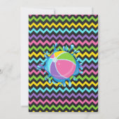 Pink Pool Geburtstag Sommer Bash-Tafel Einladung (Rückseite)