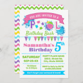 Pink Pool Geburtstag Sommerpause Einladung (Vorne/Hinten)