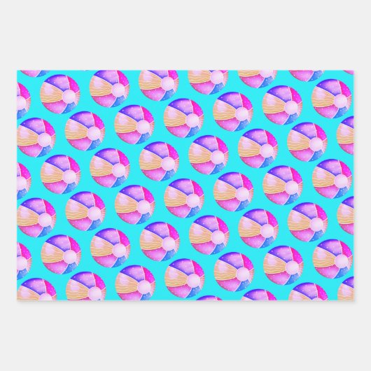 Pink Pool Party Birthday  Geschenkpapier Set (Vorderseite 3)