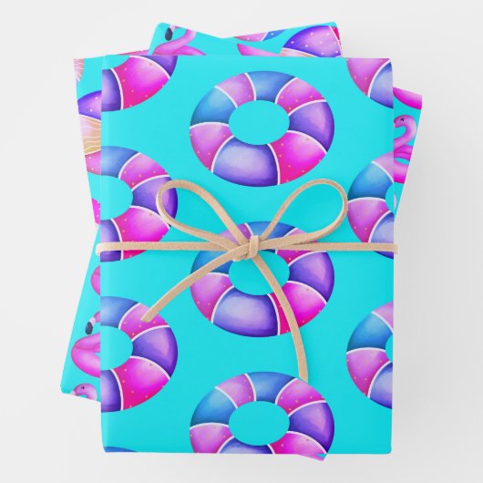 Pink Pool Party Birthday  Geschenkpapier Set (Beispiel)