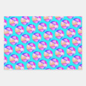 Pink Pool Party Geburtstag Geschenkpapier Set (Vorderseite 3)