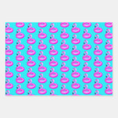 Pink Pool Party Geburtstag Geschenkpapier Set (Vorderseite 2)