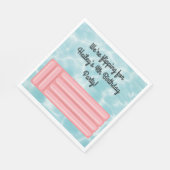 Pink Pool Party Personalisiert Napkins Serviette (Ecke)
