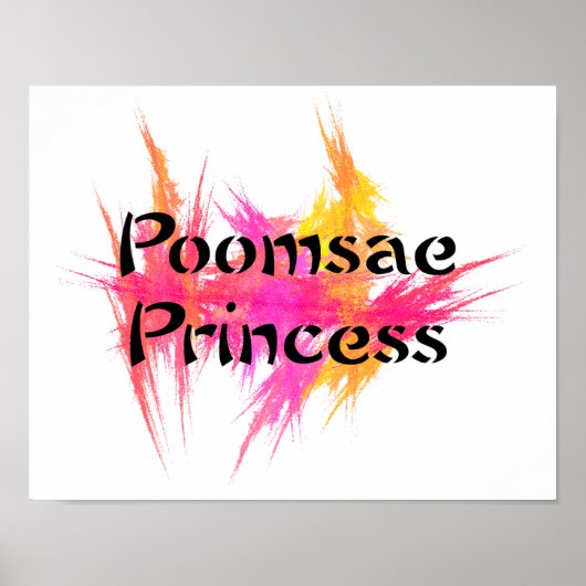 Pink Poomsae Princess Poster (Vorne)