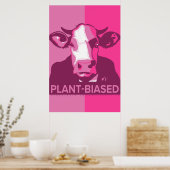 Pink Pop Art Cow Poster - Pflanze-voreingestellt (Küche)