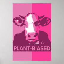 Pink Pop Art Cow Poster - Pflanze-voreingestellt