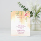 Pink Pop Freesia Peach Wedding Budget (Stehend Vorderseite)