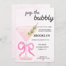 Pink Pop The Bubbly Martini Bridal Shower
