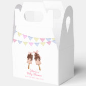 Pink Popcicle Bow Ice Cream Baby Dusche Geschenkschachtel (Offen)