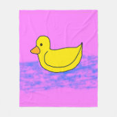 Pink Popcorn Anime Ducky Fleece Blanket (Vorderseite)