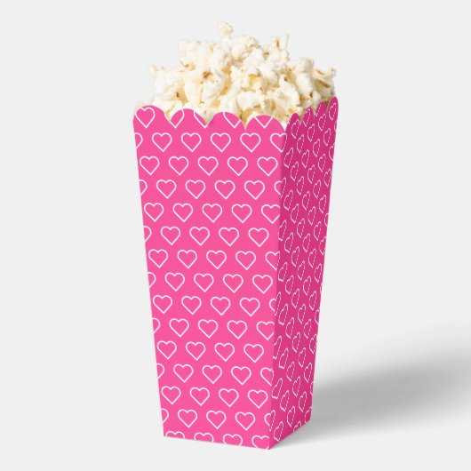 Pink Popcorn Box with Hearts - Auswählen von Farbe Geschenkschachtel (Geplatzt)