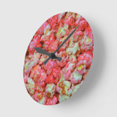 Pink popcorn runde wanduhr (Winkel)