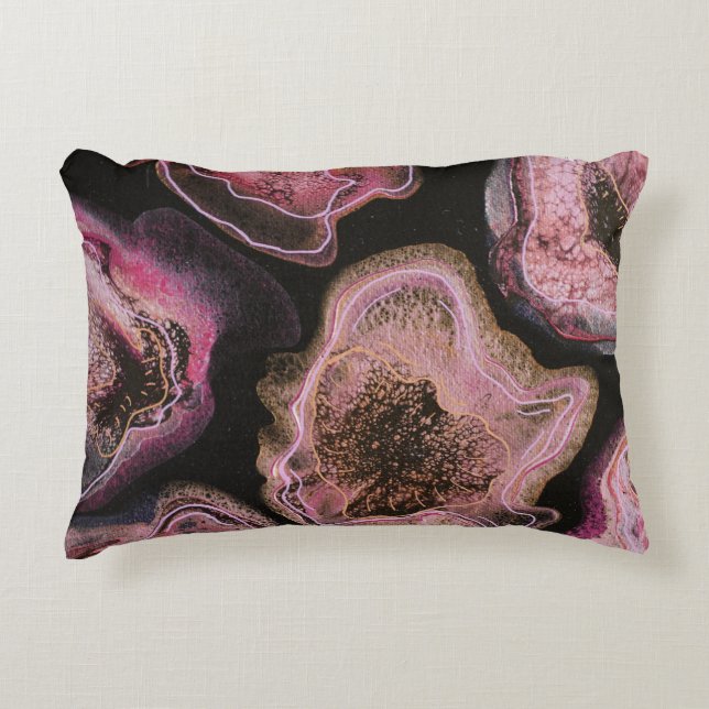 Pink Poppies Accent Pillow Dekokissen (Vorderseite)