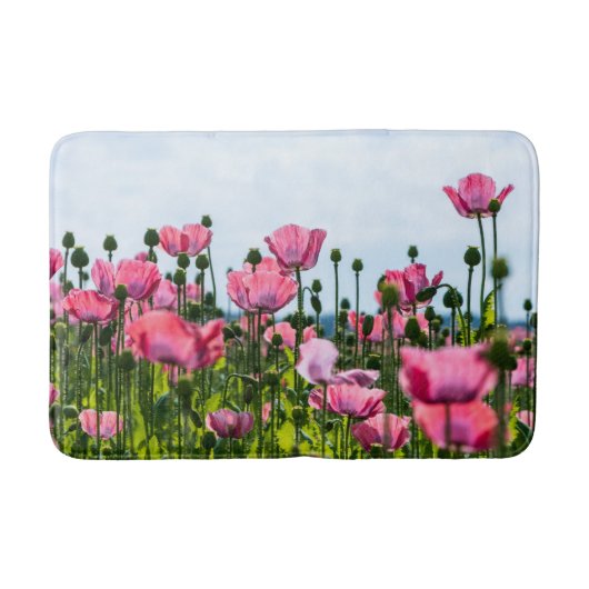 Pink Poppies Badematte (Vorderseite)