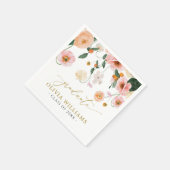 Pink Poppies Blume Graduation Party Napkins Serviette (Ecke)