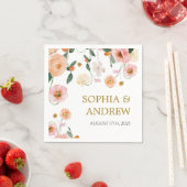 Pink Poppies Blume Hochzeiten von Napkins Serviette (Beispiel)