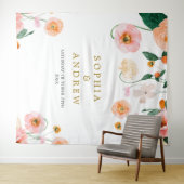 Pink Poppies Blume Hochzeitsband Wandteppich (Beispiel (Horizontal))