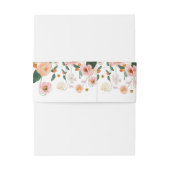 Pink Poppies Blume Rustikale Hochzeit Einladungsbanderole (Rückseitenbeispiel)