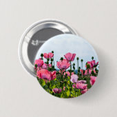 Pink Poppies Button (Vorne & Hinten)