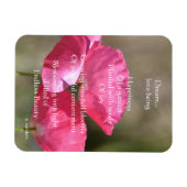 Pink Poppies Dream Gedicht   Magnet (Horizontal)