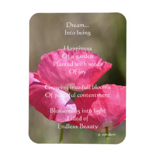 Pink Poppies Dream Gedicht   Magnet