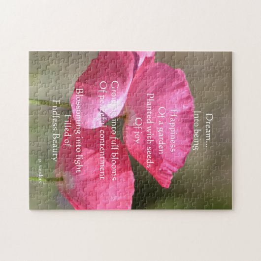 Pink Poppies Dream Gedicht Puzzle (Horizontal)