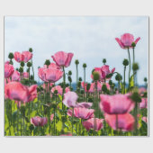 Pink Poppies Geschenkpapier (Flach)