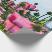 Pink Poppies Geschenkpapier (Ecke)