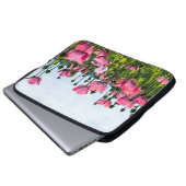 Pink Poppies Laptopschutzhülle (Vorne Knopf)