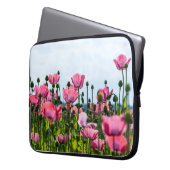 Pink Poppies Laptopschutzhülle (Vorderseite Links)