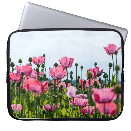 Pink Poppies Laptopschutzhülle (Vorderseite)