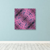 Pink Poppies Mandala Stretched Canvas Print Leinwanddruck (Insitu (Holzboden))