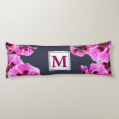 Pink Poppies Monogramm Seitenschläferkissen (Rückseite)