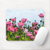 Pink Poppies Mousepad (Mit Mouse)