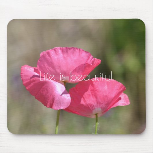 Pink Poppies Mousepad (Vorne)