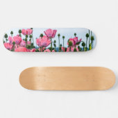 Pink Poppies Skateboard (Horizontal)