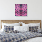 Pink Poppies Stretched Canvas Print Leinwanddruck (Insitu (Schlafzimmer))
