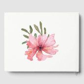 Pink Poppies Wedding Guest Book Gästebuch (Rückseite)