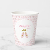 Pink Poppin Flaschen Girl Baby Dusche Pappbecher (Vorderseite)