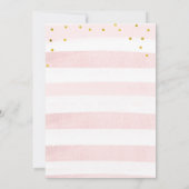 Pink Poppin Flaschen Invite Girl Baby Dusche Einladung (Rückseite)