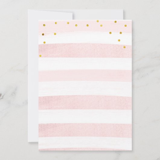 Pink Poppin Flaschen laden CoEd Kinderdusche ein Einladung (Rückseite)