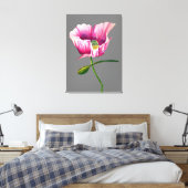 Pink Poppy Aquarell Blume hübsche Kunst Leinwanddruck (Insitu (Schlafzimmer))