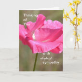 Pink Poppy Beileid Karte (Gelbe Blume)