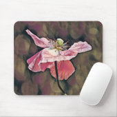 Pink Poppy Blume Art Mouse Pad Mousepad (Mit Mouse)