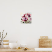 Pink Poppy Blume Art Print Poster (Küche)