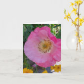 Pink Poppy Blume im Sommer Karte (Gelbe Blume)