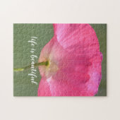 Pink Poppy Blume Inspiration Zitat Puzzle (Horizontal)