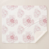 Pink Poppy Blume Sherpadecke (Vorderseite (Horizontal))
