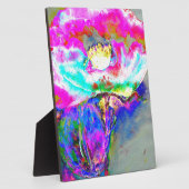 Pink Poppy, Blumenbemalung in Aquarellen Fotoplatte (Seite)