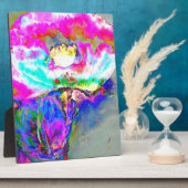 Pink Poppy, Blumenbemalung in Aquarellen Fotoplatte (Seite)